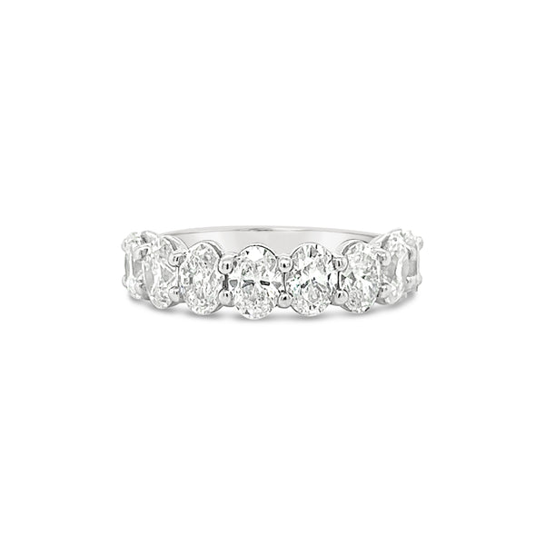 Oval Diamond Half Eternity Ring