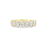 Oval Diamond Half Eternity Ring