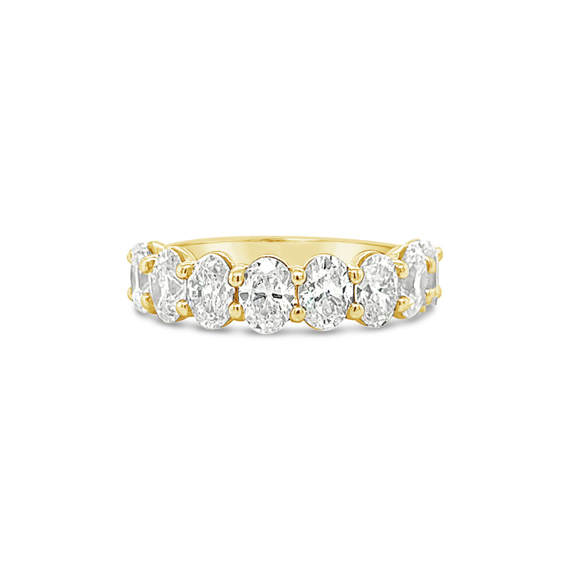 Oval Diamond Half Eternity Ring