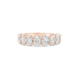 Oval Diamond Half Eternity Ring