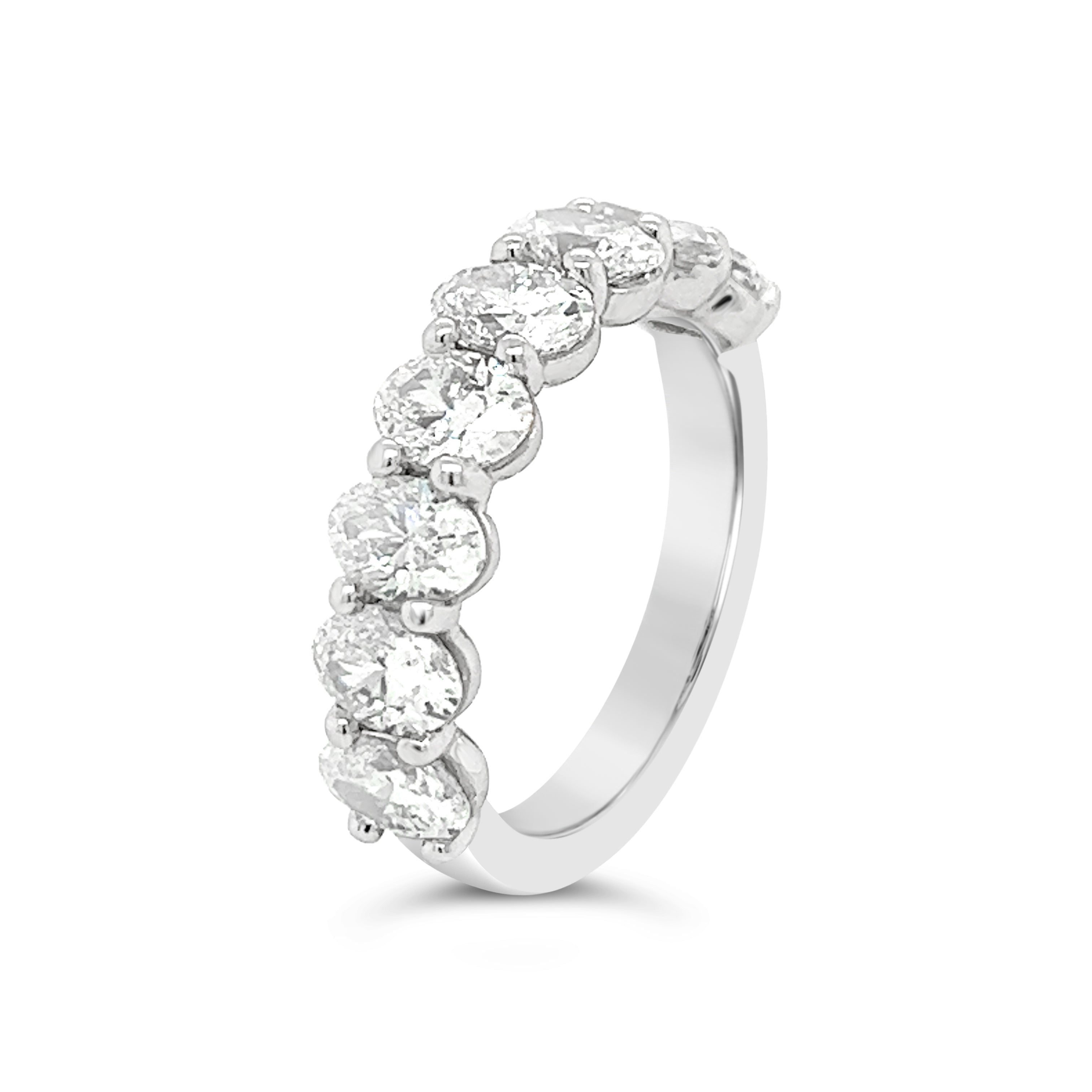 Oval Diamond Half Eternity Ring