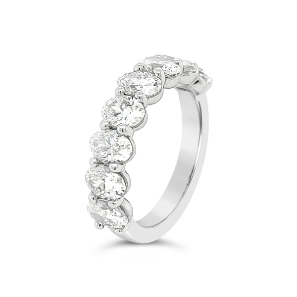 Oval Diamond Half Eternity Ring