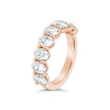 Oval Diamond Half Eternity Ring