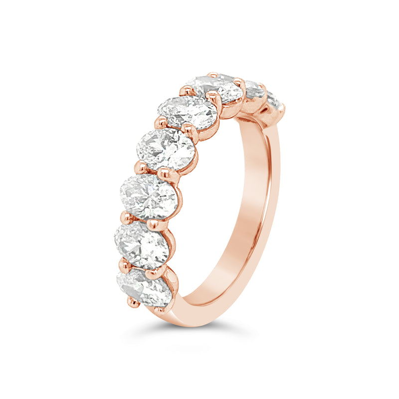 Oval Diamond Half Eternity Ring