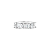 Emerald Diamond Half Eternity Ring
