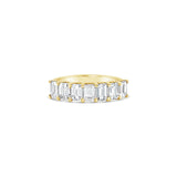 Emerald Diamond Half Eternity Ring