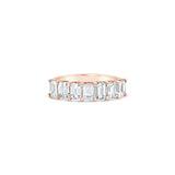 Emerald Diamond Half Eternity Ring