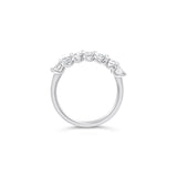 Emerald Diamond Half Eternity Ring