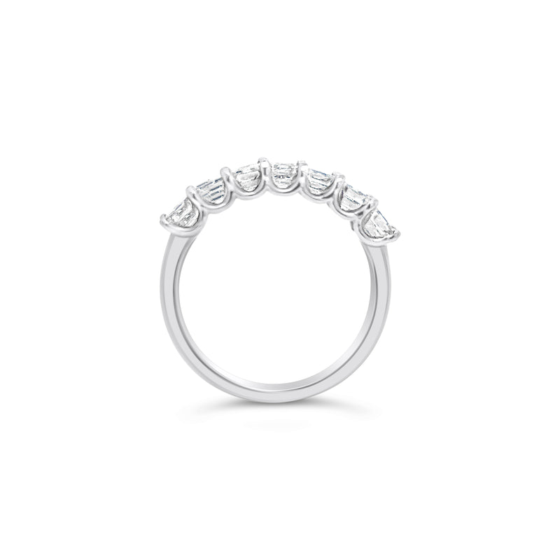Emerald Diamond Half Eternity Ring