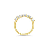 Emerald Diamond Half Eternity Ring