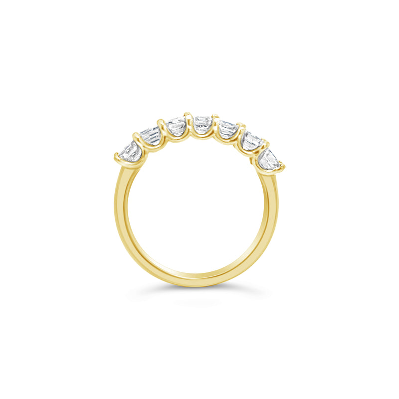 Emerald Diamond Half Eternity Ring