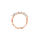 Emerald Diamond Half Eternity Ring