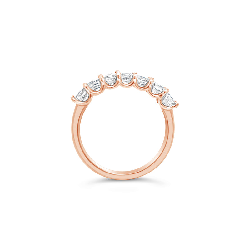 Emerald Diamond Half Eternity Ring