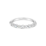 Single Claw Diamond Half Eternity Ring