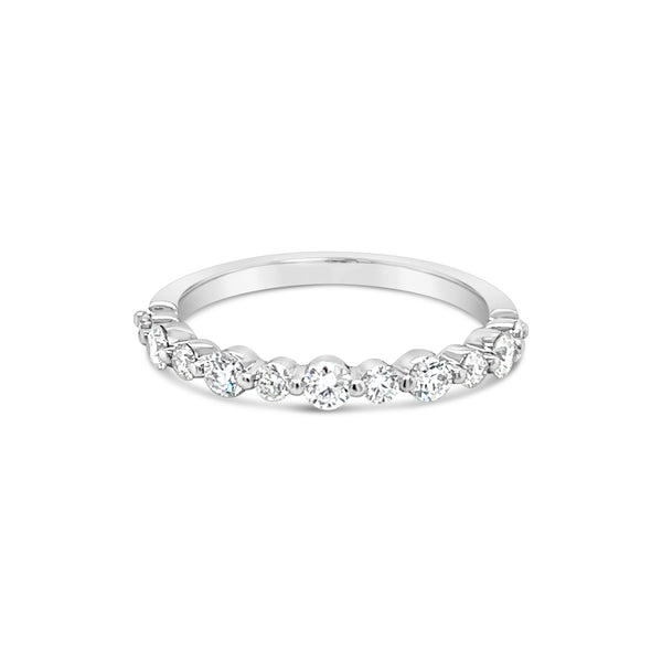 Single Claw Diamond Half Eternity Ring
