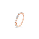 Single Claw Diamond Half Eternity Ring