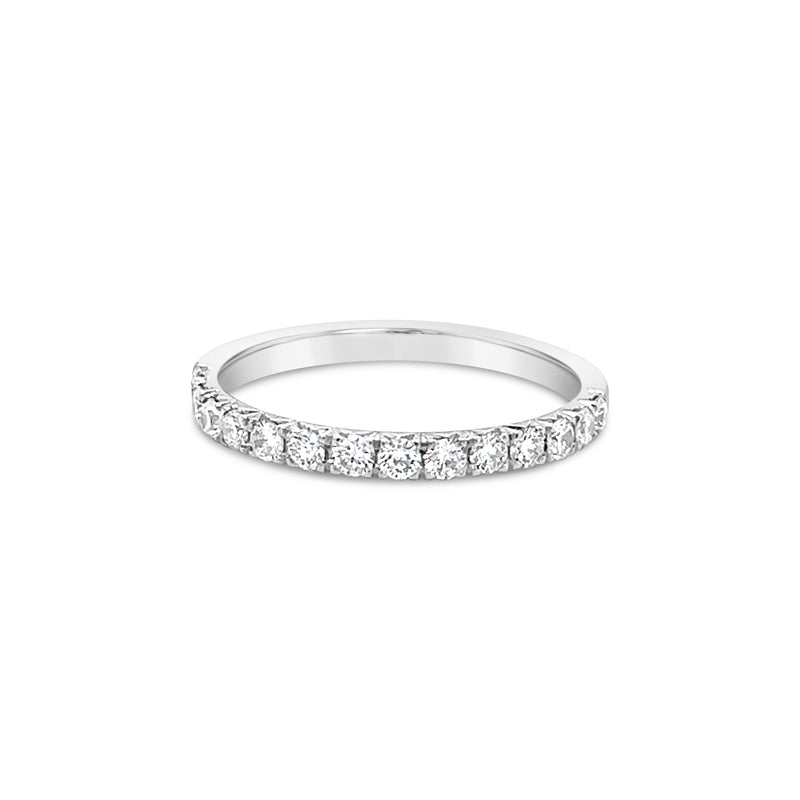 French Cut Diamond Half Eternity Ring