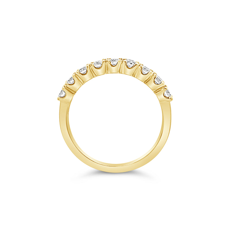 9 Stone Diamond Half Eternity Ring