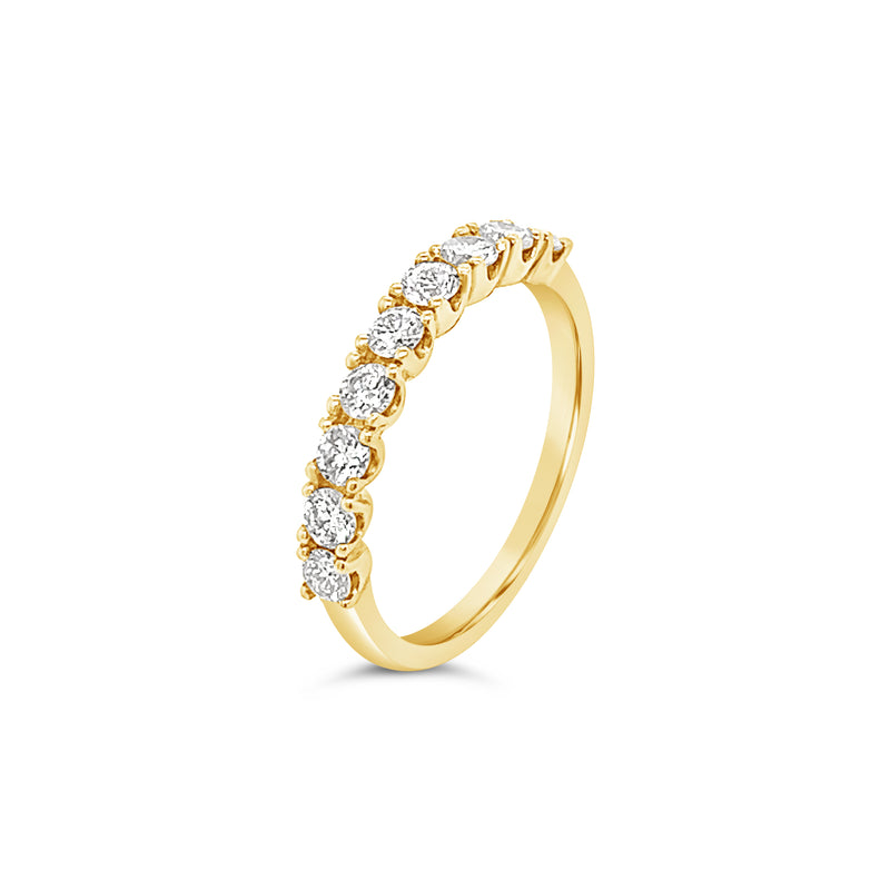 9 Stone Diamond Half Eternity Ring