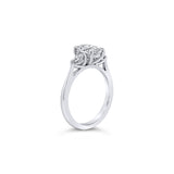 1.01ct Oval side stone ring