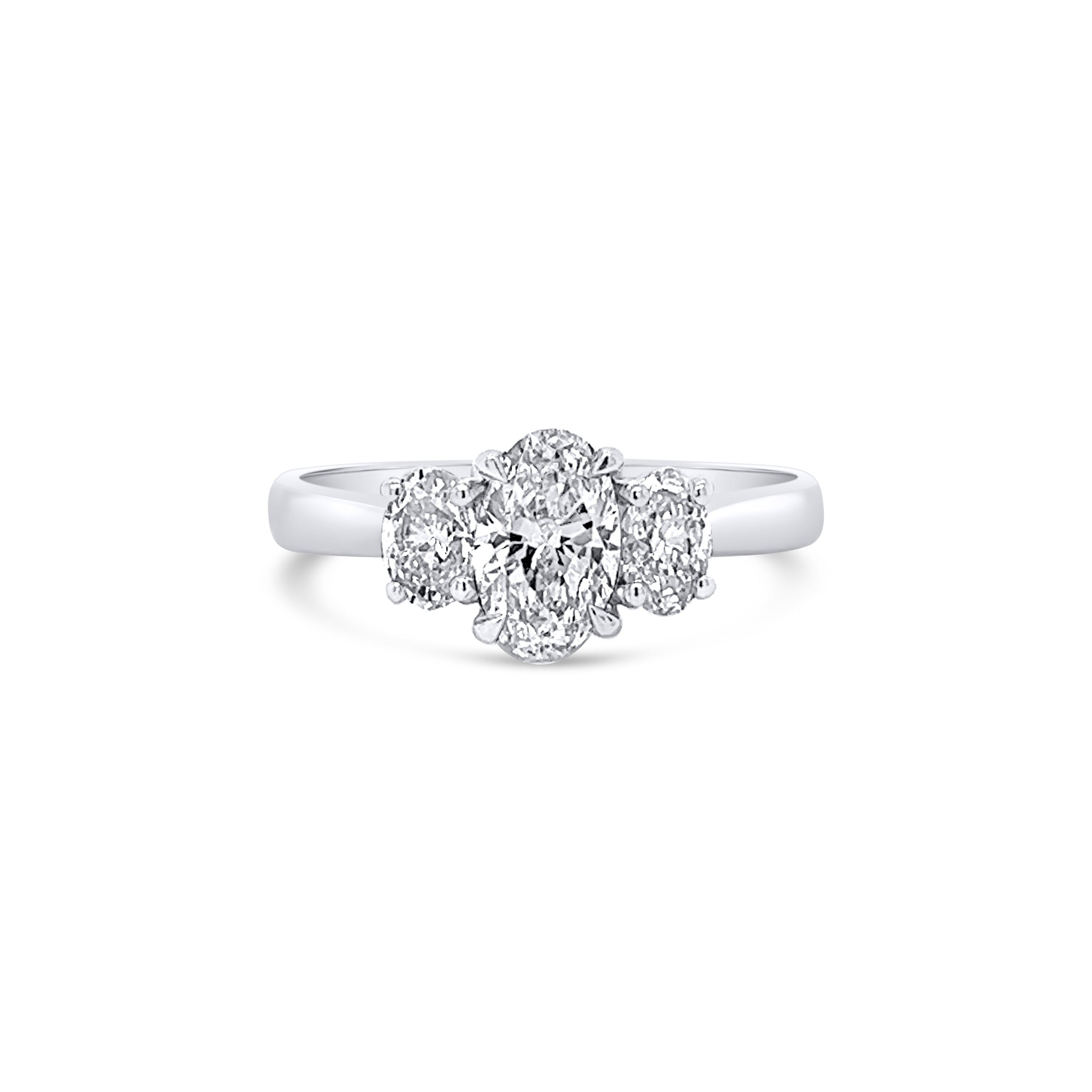 0.70ct Oval Trilogy Ring