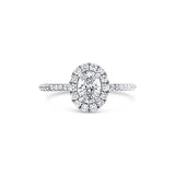 0.52ct Oval Halo Ring