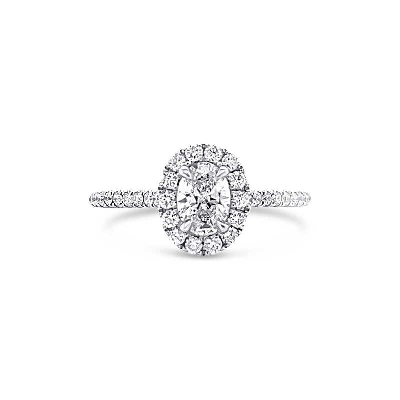0.36ct Oval Halo Ring