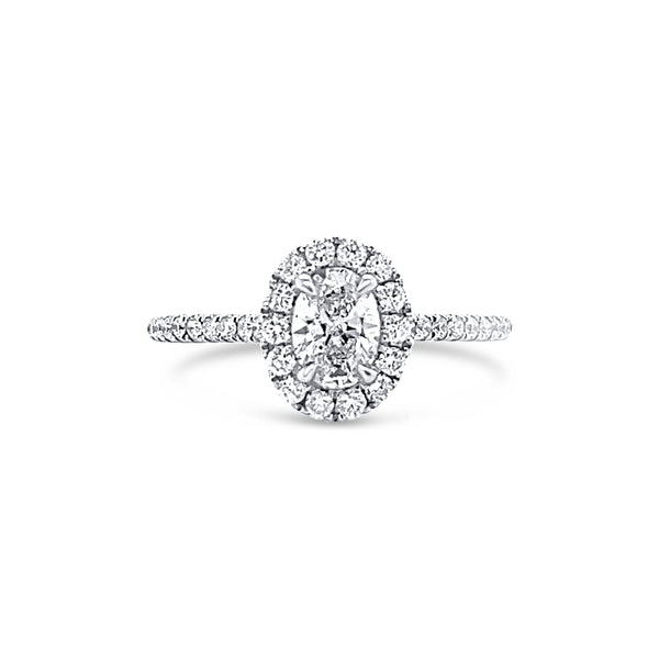 0.52ct Oval Halo Ring