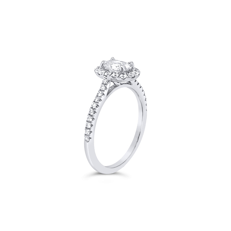 0.36ct Oval Halo Ring