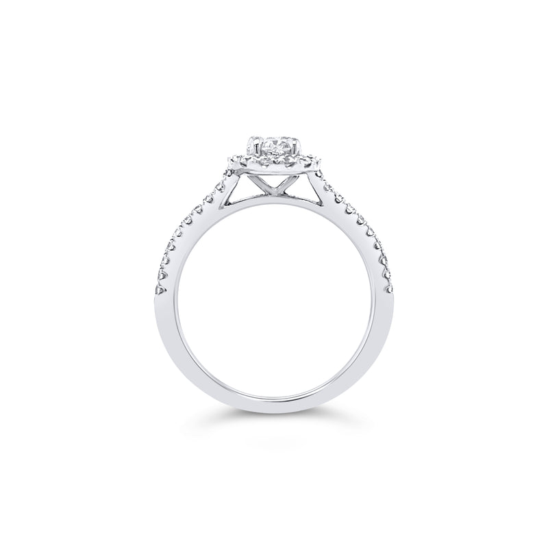 0.36ct Oval Halo Ring
