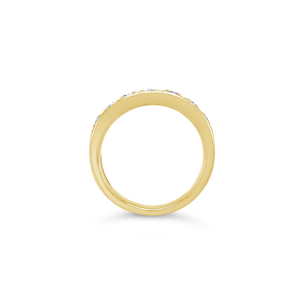 Round Diamond Channel Eternity Ring 18k Gold