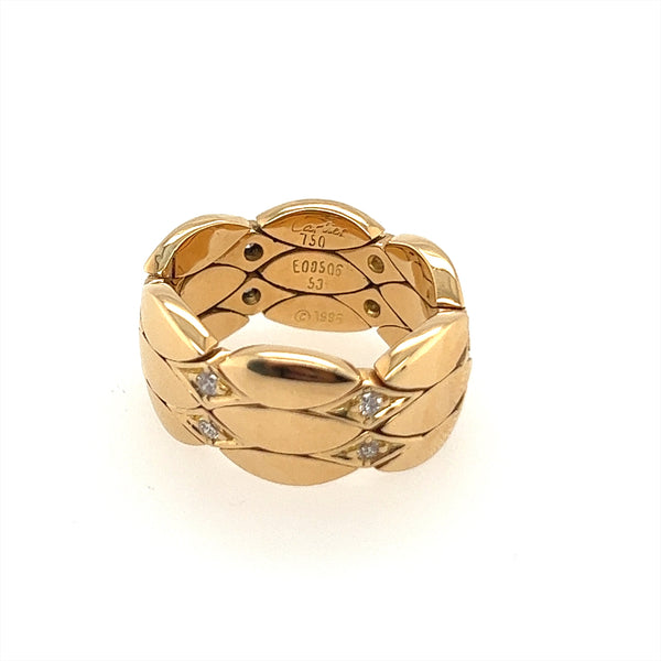 Pre-Owned Cartier 18k Yellow Gold Diamond Ring, Size 53