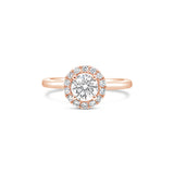 Poppy Round Halo Ring