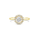 Poppy Round Halo Ring