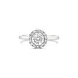 Poppy Round Halo Ring