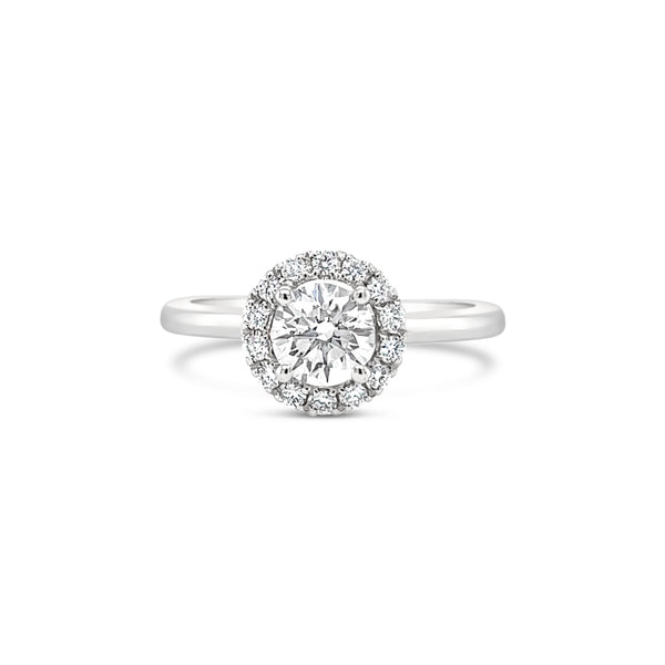 Poppy Round Halo Ring