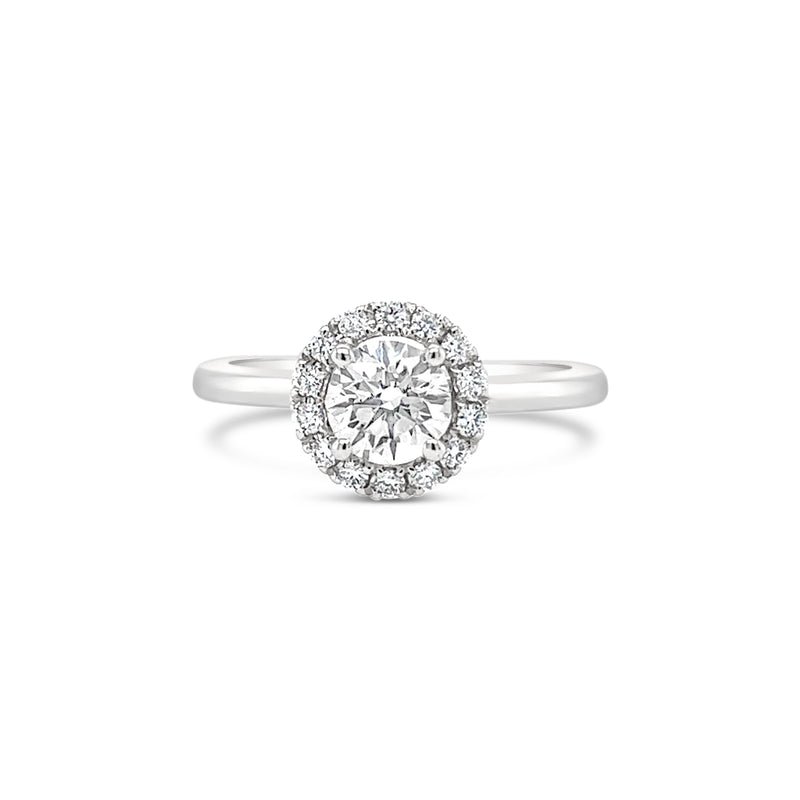 Poppy Round Halo Ring
