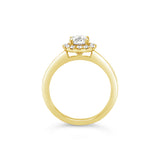 Poppy Round Halo Ring