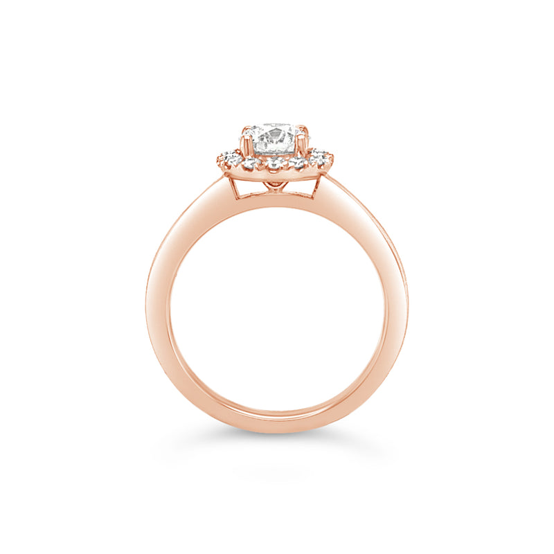 Poppy Round Halo Ring