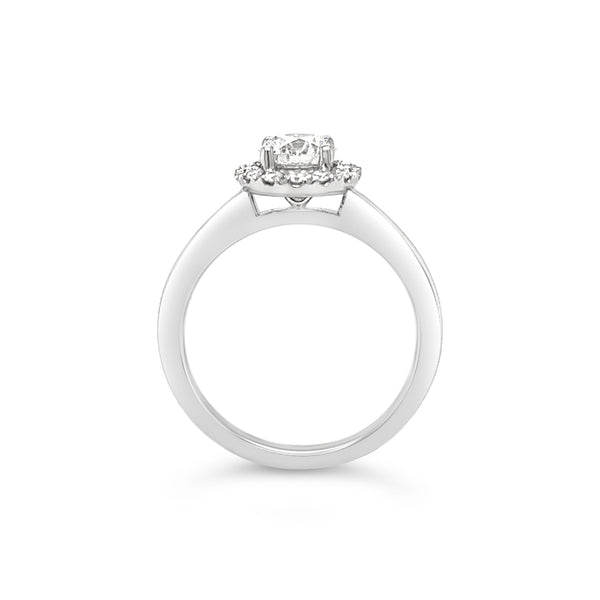 Poppy Round Halo Ring