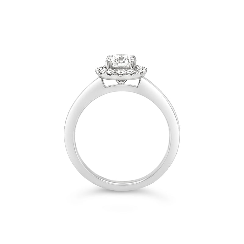 Poppy Round Halo Ring