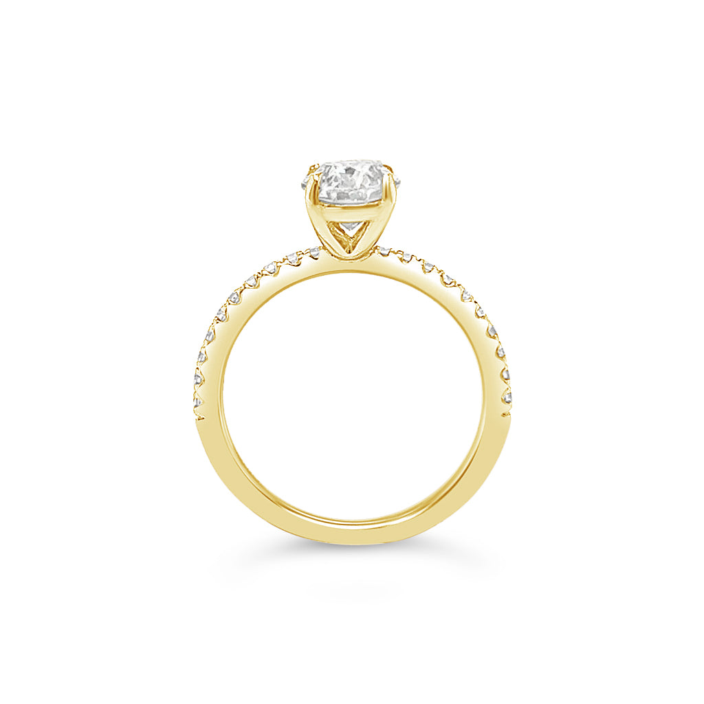 Dahlia Princess Cut Diamond Engagement Ring – 18K Gold or Platinum