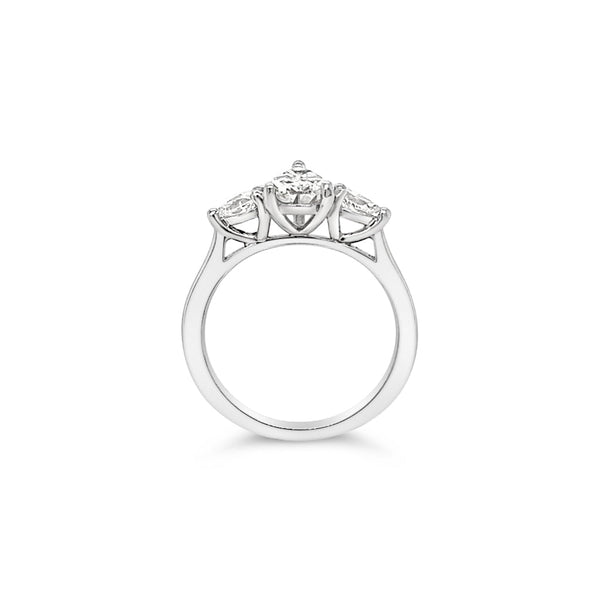 1.16ct Pear side stone ring