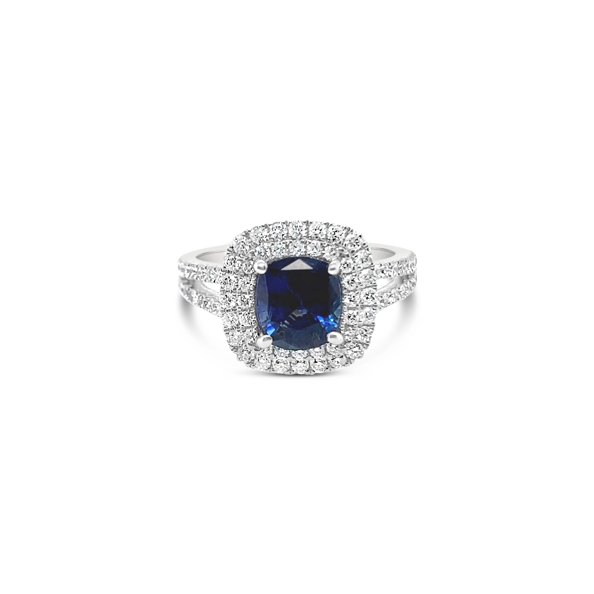 Jasmine Double Halo Sapphire Ring