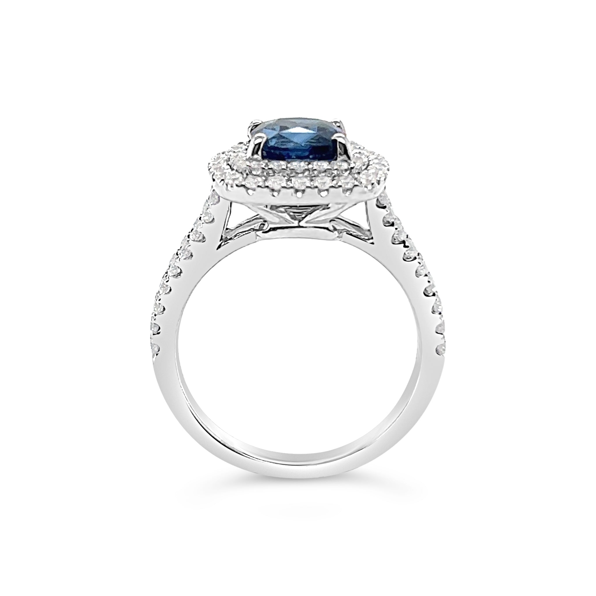 Jasmine Double Halo Sapphire Ring