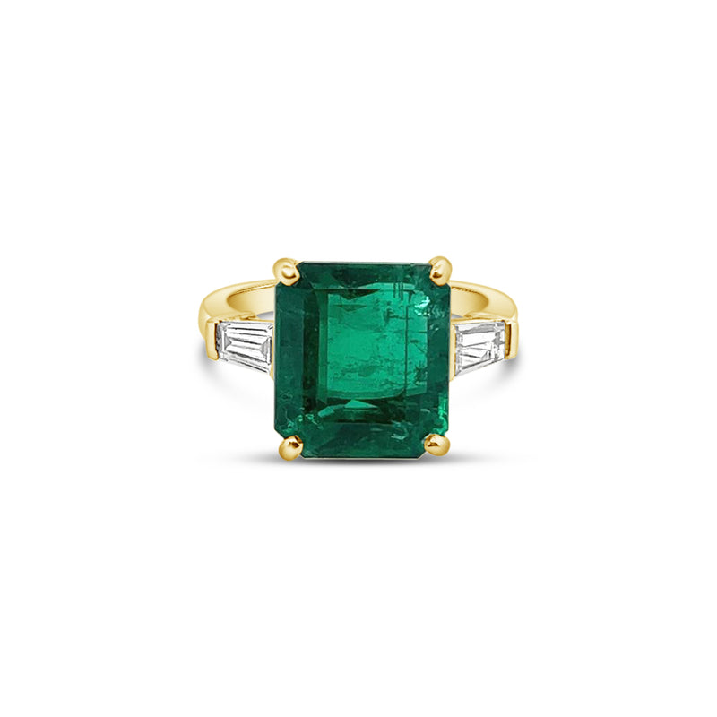 Leilani Green Emerald & Diamond Ring